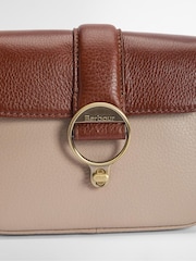 Barbour Tan Brown Mini Rosa Leather Cross-Body Bag - Image 7 of 10