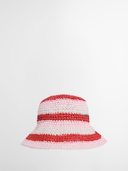 Barbour® Red/Pink Esther Crochet Hat - Image 1 of 6