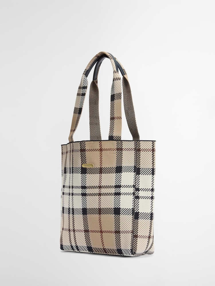 Barbour Blue Tartan Layla Shopper Tote Bag - Image 2 of 7