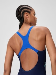 Speedo Blue Medley Logo Medalist One Piece - Image 5 of 6