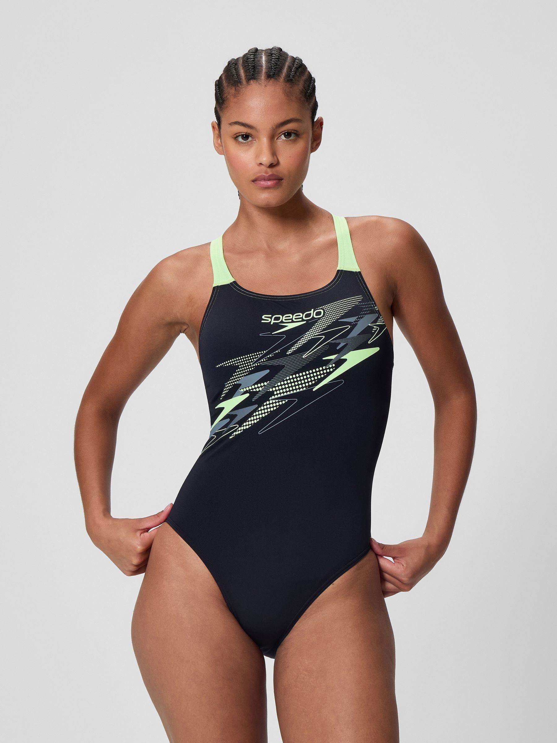 Buy Speedo Black Medley Logo Medalist One Piece Swimsuit from Next USA