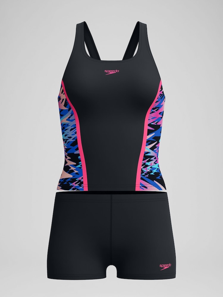 Speedo Black Hyperboom Splice Tankini Set - Image 6 of 6