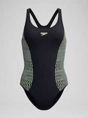 Speedo Black Placement Muscleback One Piece Swimsuit - Image 3 of 3