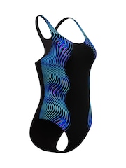 Speedo Black Print Medalist One Piece Swimsuit - Image 2 of 9