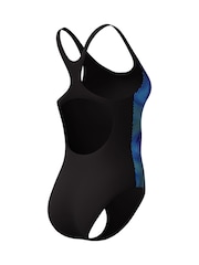 Speedo Black Print Medalist One Piece Swimsuit - Image 4 of 9