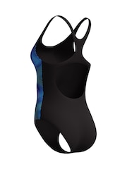 Speedo Black Print Medalist One Piece Swimsuit - Image 6 of 9