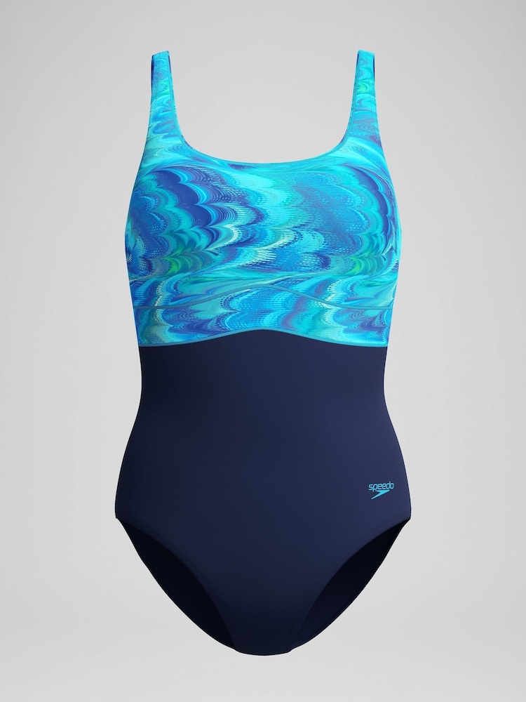 Speedo Blue Print Contour Eclipse One Piece - Image 5 of 5 Speedo Blue Print Contour Eclipse One Piece - Image 5 of 5
