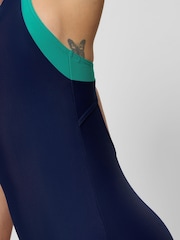 Speedoカラーブロックレーサーバックワンピース水着 - 画像 6 / 6