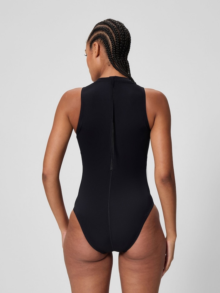 Speedo Black Endurance+ Logo Hydrasuit One-Piece Swimsuit - Image 2 of 6