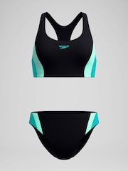 Schwarz - Speedo Colourblock Splice Bikini - Bild 8 von 8