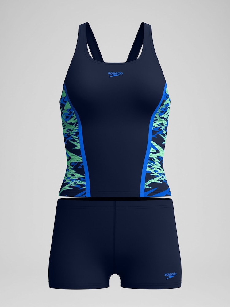 Speedo Blue Hyperboom Splice Tankini Set - Image 5 of 5