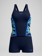 Speedo Blue Hyperboom Splice Tankini Set - Image 8 of 8