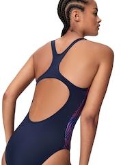 Speedo Blue Print Medalist One Piece Swimsuit - Image 5 of 5