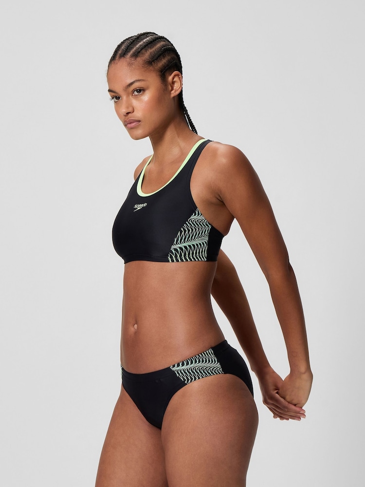 Speedo Placement Racerback Two Piece Swimsuit - Imagen 2 de 5