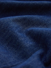 دنيم أزرق داكن - تنورة ماكسي بخصر مجمع - صورة 7 من 7