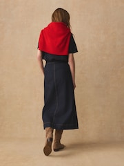 Rinse Blue Button Through Maxi Denim Skirt - Image 3 of 7