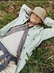 Barbour Green Festival Reversible Bucket Hat - Image 4 of 14