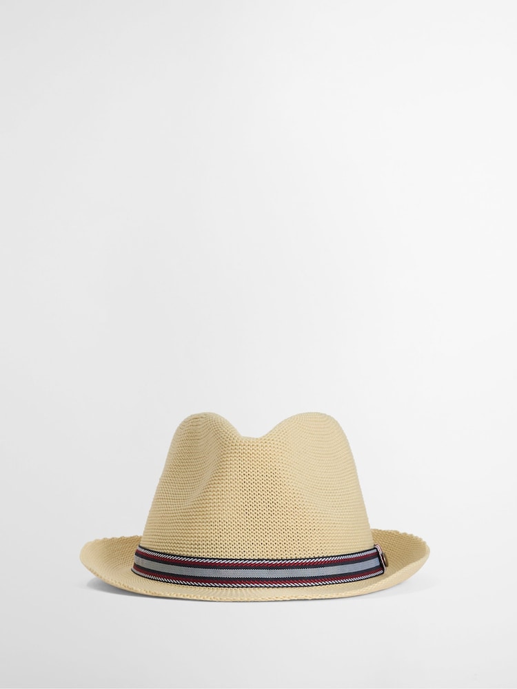 Barbour® Cream Linford Trilby Summer Hat - Image 1 of 6