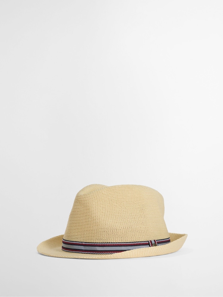 Barbour® Cream Linford Trilby Summer Hat - Image 2 of 6