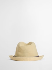Barbour® Cream Linford Trilby Summer Hat - Image 3 of 6