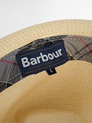 Barbour® Cream Linford Trilby Summer Hat - Image 4 of 6