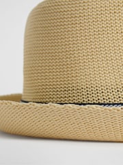 Barbour® Cream Linford Trilby Summer Hat - Image 5 of 6