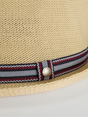 Barbour® Cream Linford Trilby Summer Hat - Image 6 of 6