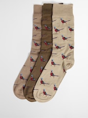 Barbour מארז של 3 זוגות גרביים בעיטור פסיון, בקופסת מתנה - תמונה 1 מתוך 3