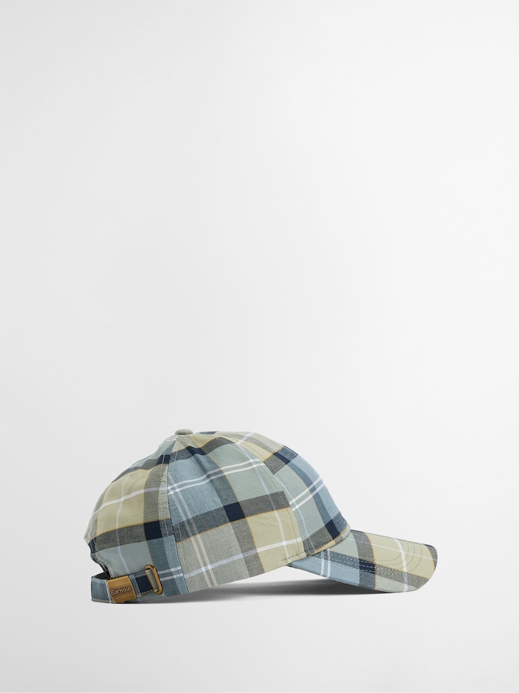 Barbour® Blue Tartan Sports Cap - Image 2 of 8