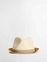 Barbour® Brown Ashill Trilby Summer Hat - Image 1 of 6