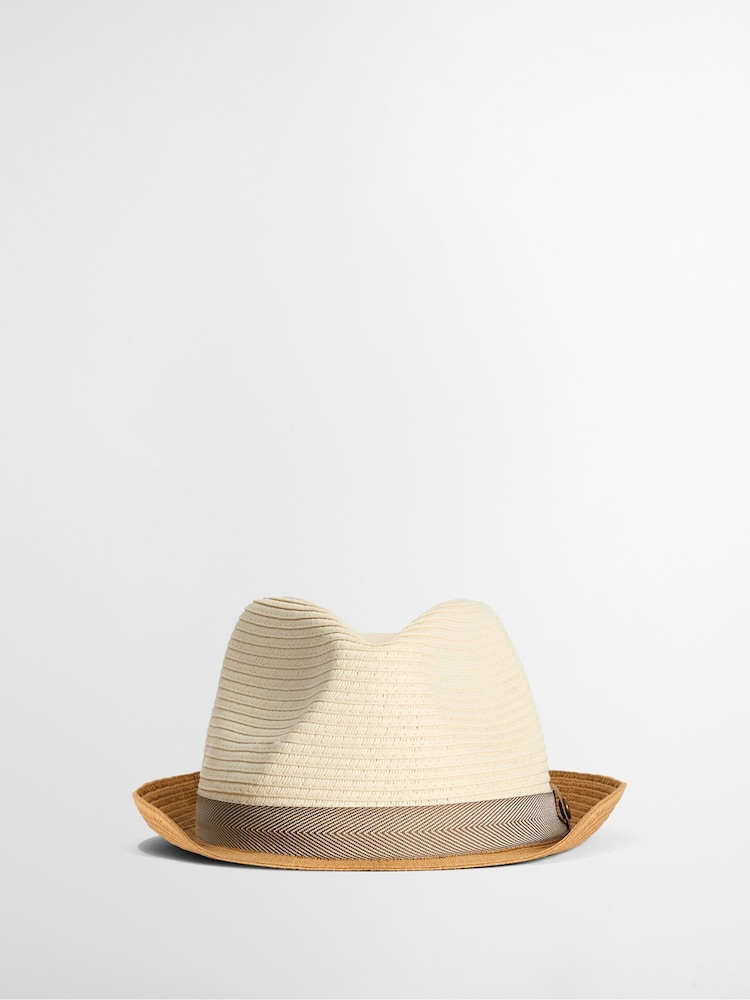 Barbour® Brown Ashill Trilby Summer Hat - Image 1 of 6