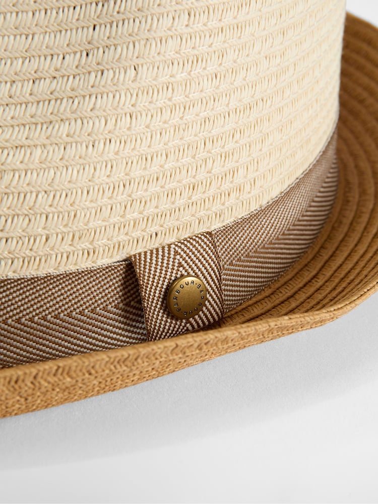 Barbour® Brown Ashill Trilby Summer Hat - Image 6 of 6
