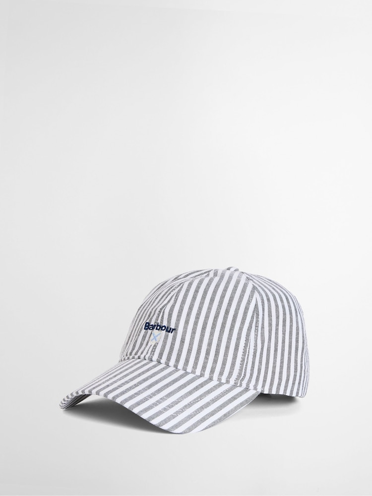 Barbour® Blue & White Stripe Cresswell Cap - Image 1 of 11 Barbour® Blue & White Stripe Cresswell Cap - Image 1 of 11