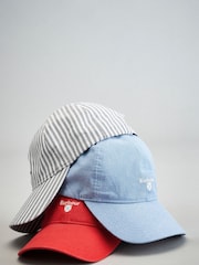 Barbour® Blue & White Stripe Cresswell Cap - Image 4 of 11