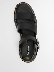 Barbour® Black Gabby Sandals - Image 4 of 9