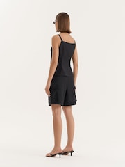 4th & Reckless Black Square Neckline Tailored Waistcoat - Image 3 of 4
