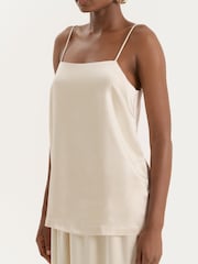 4th & Reckless Cream Satin Square Neck Cami Top - Image 1 of 6