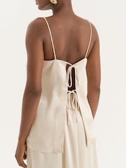 4th & Reckless Cream Satin Square Neck Cami Top - Image 2 of 6