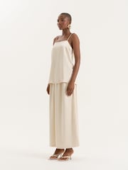 4th & Reckless Cream Satin Square Neck Cami Top - Image 3 of 6