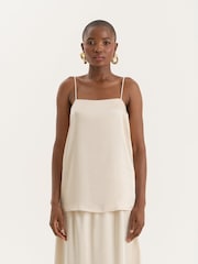 4th & Reckless Cream Satin Square Neck Cami Top - Image 5 of 6