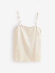 4th & Reckless Cream Satin Square Neck Cami Top - Image 6 of 6