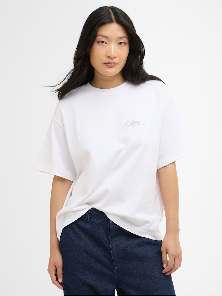 Barbour White Kirby T-Shirt - Image 1 of 7