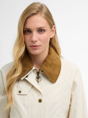 Barbour® Cream Cropped Beadnell Casual Jacket - Image 4 of 8
