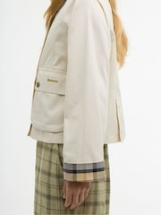 Barbour® Cream Cropped Beadnell Casual Jacket - Image 6 of 8