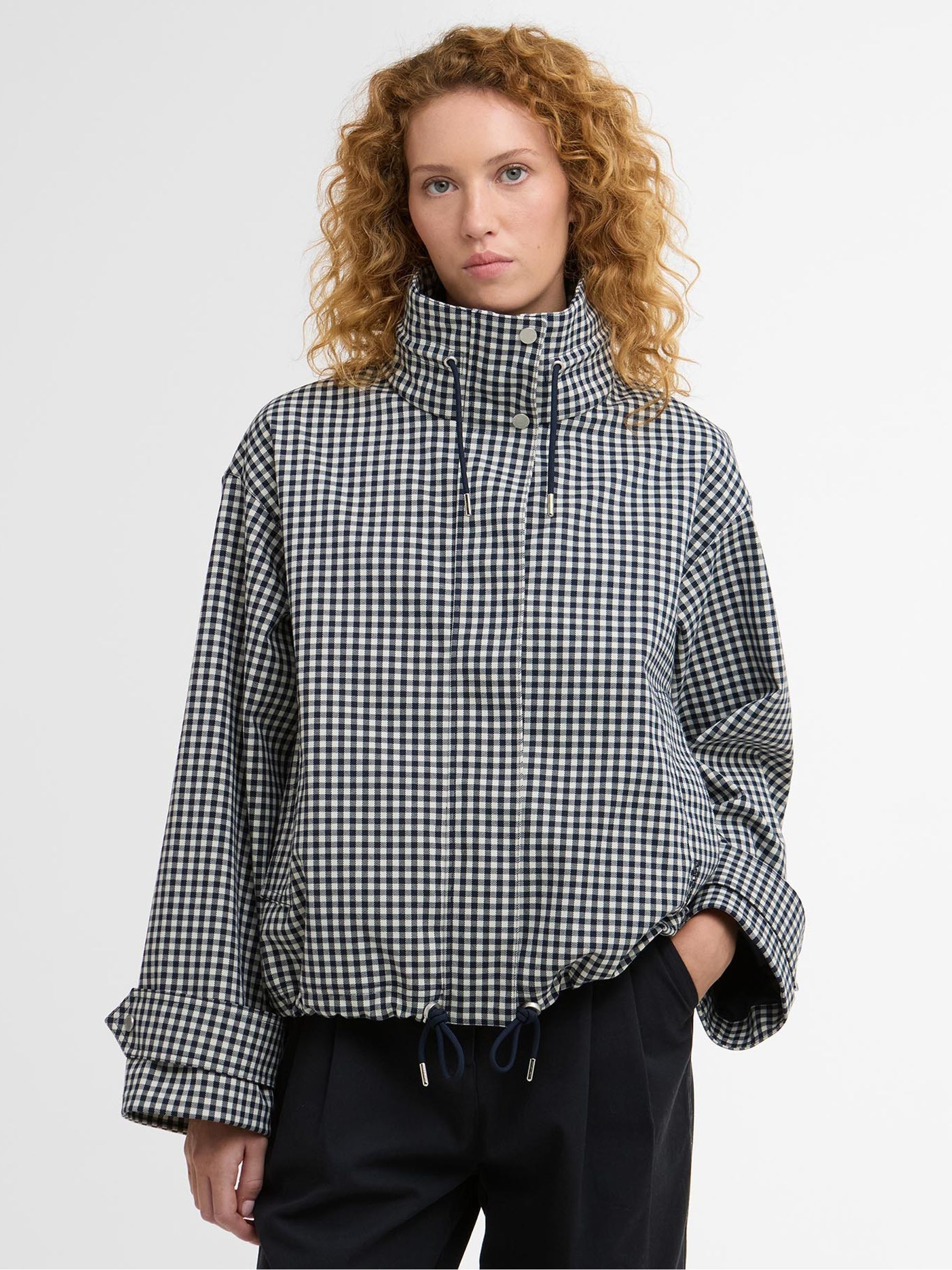 Buy Barbour® Blue Bronwyn Check Showerproof Jacket from the Next