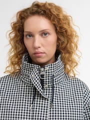 Barbour® Blue Bronwyn Check Showerproof Jacket - Image 4 of 7