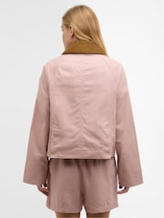Barbour® Gardenia Pink Cropped Beadnell Casual Jacket - Image 3 of 9