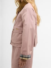 Barbour® Gardenia Pink Cropped Beadnell Casual Jacket - Image 7 of 9
