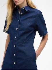 Barbour Natural Maia Denim Mini Dress - Image 4 of 7