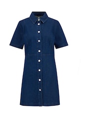 Barbour Natural Maia Denim Mini Dress - Image 6 of 7